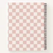 Karo Pale Beige Checked Pattern Checkerboard Notizblock (Rückseite)