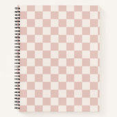 Karo Pale Beige Checked Pattern Checkerboard Notizblock (Vorderseite)