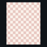 Karo Pale Beige Checked Pattern Checkerboard Poster<br><div class="desc">Schachbrett - Cremeweiß und blassbeige Schachbrett.</div>
