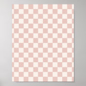 Karo Pale Beige Checked Pattern Checkerboard Poster (Vorne)