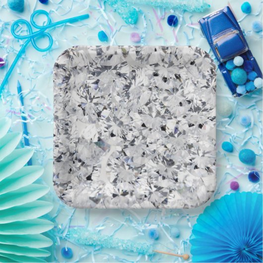 Karo-Papierplatte Pappteller (Party)