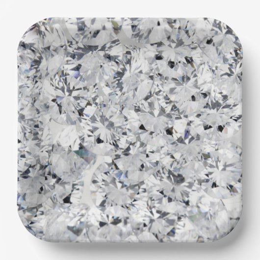 Karo-Papierplatte Pappteller (Vorderseite)