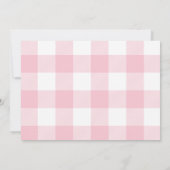 Karo Pastel Pink und White Gingham Mitteilungskarte (Rückseite)