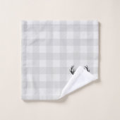 Karo  Pattern Badetuch Set (Waschlappen)