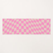 Karo-Patternterpfirsiche und rosa Vorlagenkarton Yogamatte (Vorderseite (Horizontal))