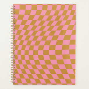 Karo Pink Senf Checked Pattern Checkerboard Planer