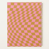 Karo Pink Senf Checked Pattern Checkerboard Planer (Rückseite)