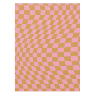 Karo Pink Senf Checked Pattern Checkerboard Tischdecke