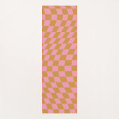 Karo Pink Senf Checked Pattern Checkerboard Yogamatte (Vorderseite)