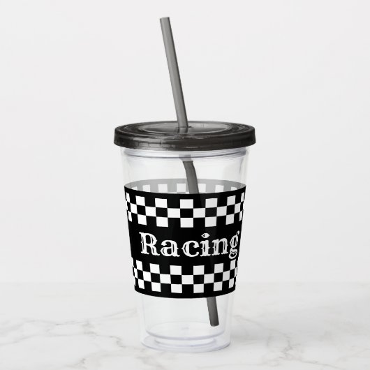 Karo-Renndesign Acryltrinkbecher (Links)