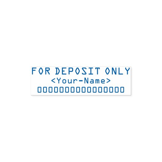 Karo-Restriktive Indorsement + Individuelle Name Permastempel (Design)