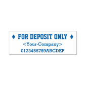 Karo-Restriktive Indorsement & Name Kautschuk-Brie Permastempel (Design)