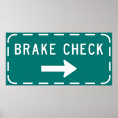 Karo Road Sign mit Arrow Poster (Vorne)