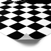 Karo-Rollerpaar im Retro-Stil Poster (Ecke)