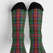 Karo-Rot-Grün-Karo-Tartan Socken (Oben)