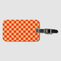 Karo Rot und Pfirsichfarben Checkered Checkerboard
