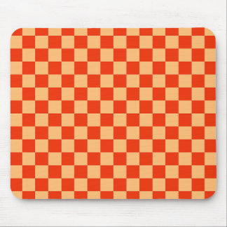 Karo Rot und Pfirsichfarben Checkered Checkerboard Mousepad