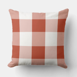 Karo Rot und Weißbüffel Kissen