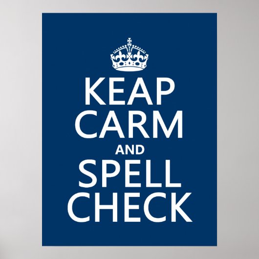 Karo Ruhe und Zauber (mit Fehlern) behalten (belie Poster (Vorne)