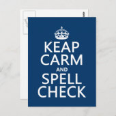 Karo Ruhe und Zauber (mit Fehlern) behalten (belie Postkarte (Vorne/Hinten)