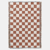 Karo Rust Checked Terracotta Checkerboard Decke (Vorderseite Vertikal)