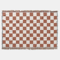 Karo Rust Checked Terracotta Checkerboard