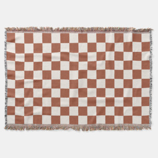 Karo Rust Checked Terracotta Checkerboard Decke