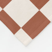 Karo Rust Checked Terracotta Checkerboard Fleecedecke (Ecke)