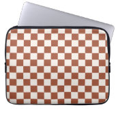 Karo Rust Checked Terracotta Checkerboard Laptopschutzhülle (Vorderseite)