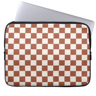 Karo Rust Checked Terracotta Checkerboard Laptopschutzhülle