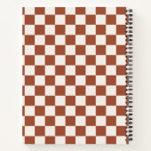 Karo Rust Checked Terracotta Checkerboard Notizblock (Rückseite)