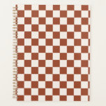 Karo Rust Checked Terracotta Checkerboard Planer<br><div class="desc">Schachbrett - Erdtöne Terrakotta Schachbrett.</div>