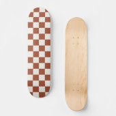 Karo Rust Checked Terracotta Checkerboard Skateboard (Vorderseite)