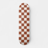 Karo Rust Checked Terracotta Checkerboard Skateboard (Vorne)