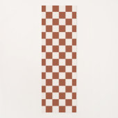 Karo Rust Checked Terracotta Checkerboard Yogamatte (Vorderseite)