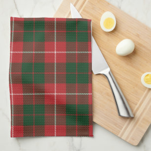 Karo-Rustic Clan MacKinnon Rot Grün Tartan Geschirrtuch