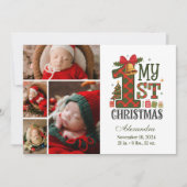 Karo-Rustikal 4 Foto Erstes Weihnachten (Vorderseite)