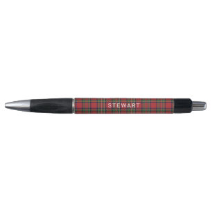 Karo Rustikales Rot und Grün Stewart Tartan Kugelschreiber