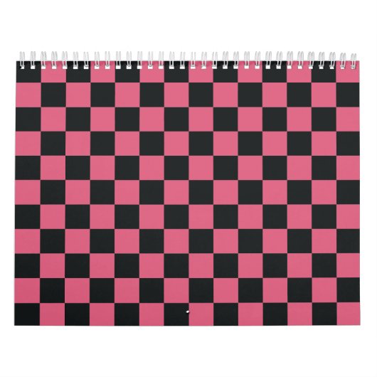 Karo-Schachbrett für rosa und schwarze Muster Kalender (Titelbild)