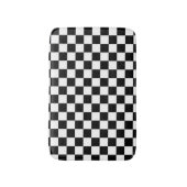 Karo Schwarz-weiß Checked Patches Badematte (Vorderseite Vertikal)