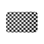 Karo Schwarz-weiß Checked Patches Badematte (Vorderseite)