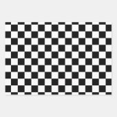 Karo Schwarz-weiß Checked Patches Geschenkpapier Set (Vorderseite 3)