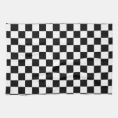 Karo Schwarz-weiß Checked Patches Geschirrtuch (Horizontal)