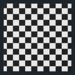 Karo Schwarz-weiß Checked Patches Künstlicher Leinwanddruck<br><div class="desc">Prüfmuster - Schwarzweiß-Schachbrett.</div>