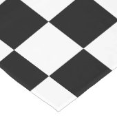 Karo Schwarz-weiß Checked Patches Kurzer Tischläufer (Ecke)