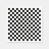 Karo Schwarz-weiß Checked Patches Serviette (Vorderseite)