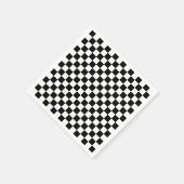 Karo Schwarz-weiß Checked Patches Serviette (Ecke)