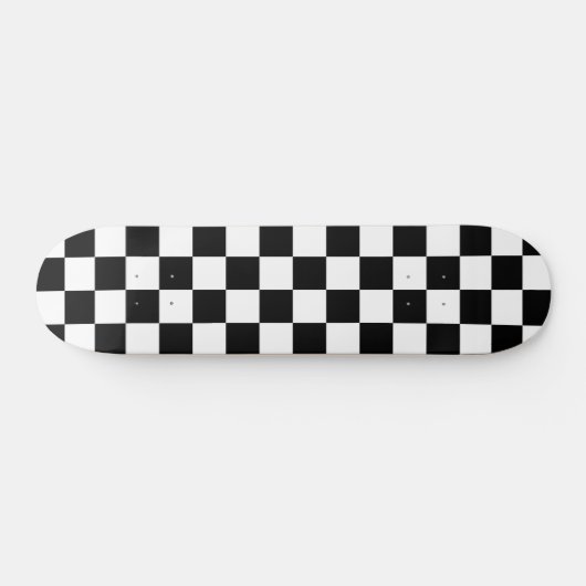 Karo Schwarz-weiß Checked Patches Skateboard (Horizontal)
