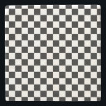 Karo Schwarz-weiß Checked Patches Steinuntersetzer<br><div class="desc">Prüfmuster - Schwarzweiß-Schachbrett.</div>