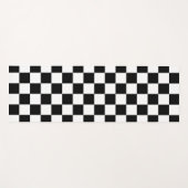 Karo Schwarz-weiß Checked Patches Yogamatte (Vorderseite (Horizontal))